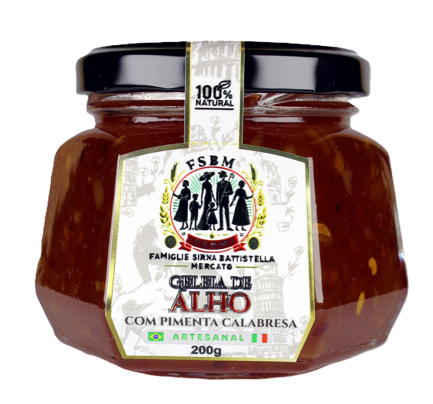 eleia de Alho com Pimenta Famiglie Sirna Battistella Mercato 200g