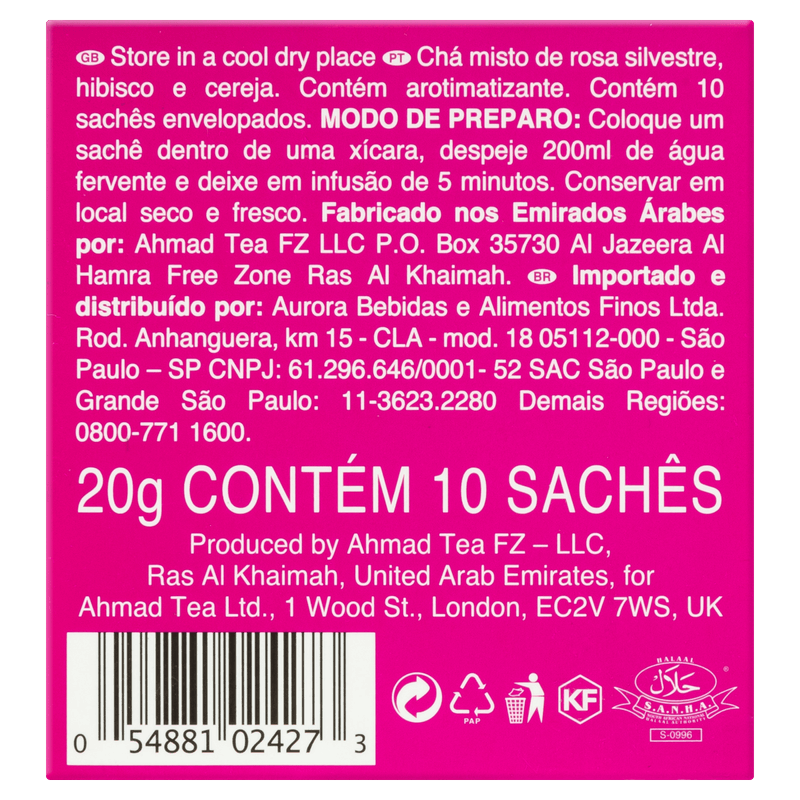 Ahmad Rosehip, Hibiscus & Cherry - 20G