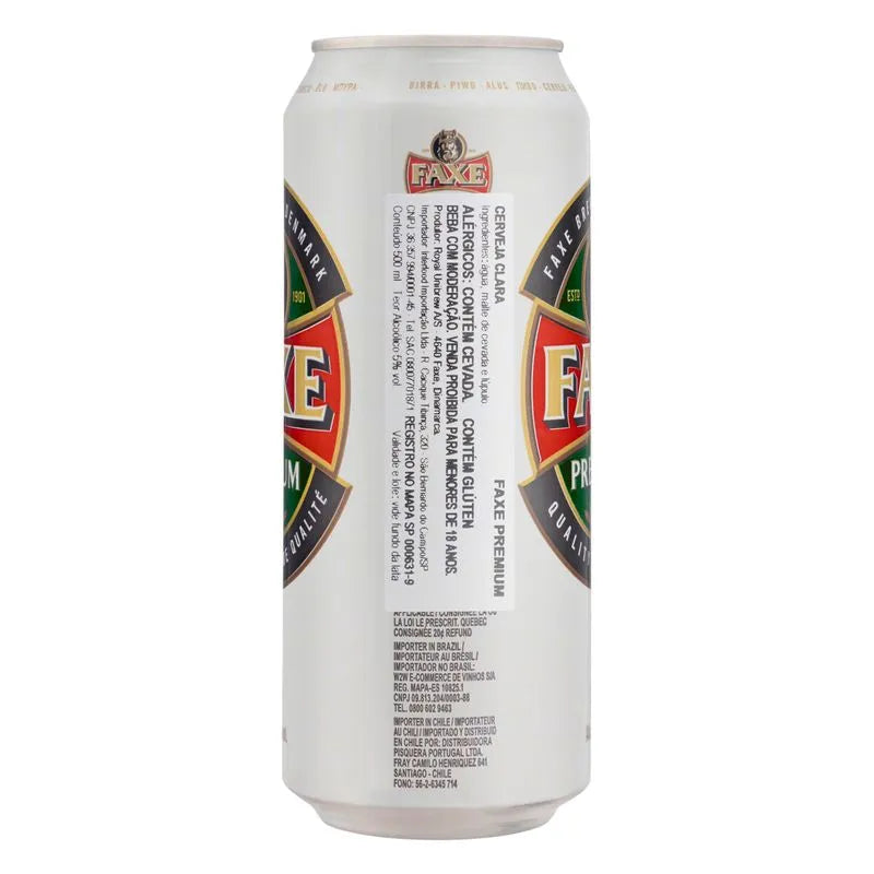Cerveja Faxe Premium Lager 500ml