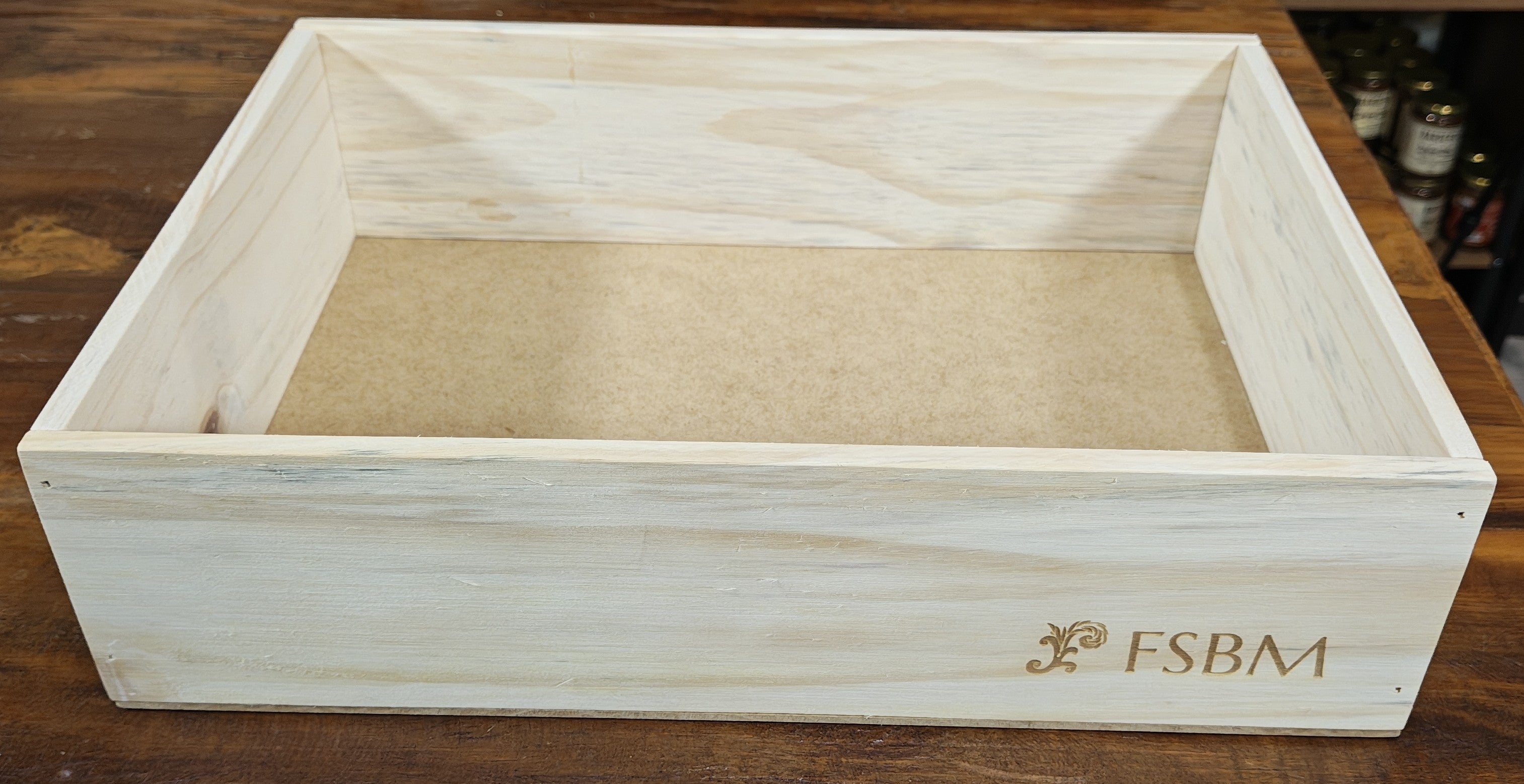 Caixote Box Bandeja Madeira - 25X35