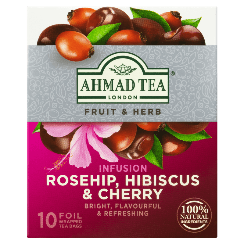 Ahmad Rosehip, Hibiscus & Cherry - 20G - Famiglie Sirna Battistella Mercato - AHMAD