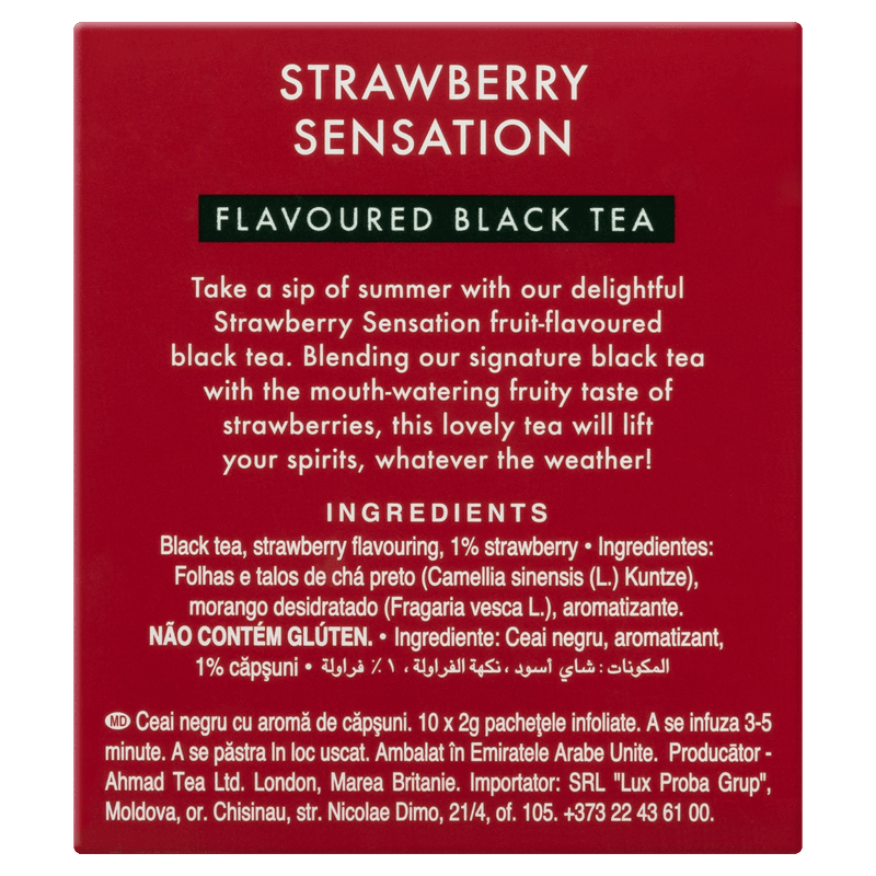 Ahmad Tea Strawberry Sensation 20g - Famiglie Sirna Battistella Mercato - AHMAD