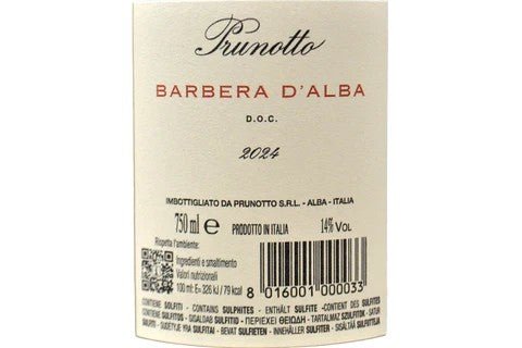 Barbera DAlba Prunotto DOC 2024 - Famiglie Sirna Battistella Mercato - Prunotto