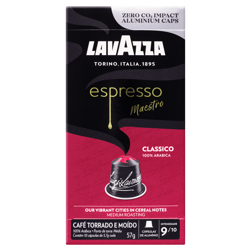 Café Torrado e Moído Espresso Clássico em Cápsulas Lavazza 57g - Famiglie Sirna Battistella Mercato - Lavazza