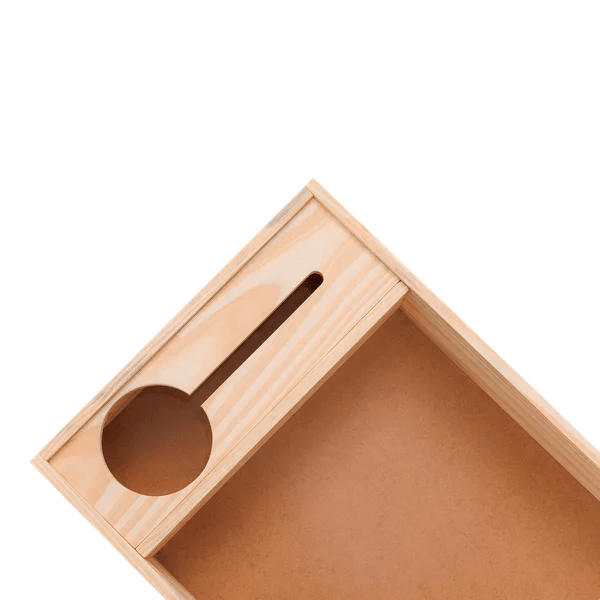 Caixote de Madeira FSBM – Porta Vinho com Encaixe para Taça 30x40 - Famiglie Sirna Battistella Mercato - Famiglie Sirna Battistella Mercato