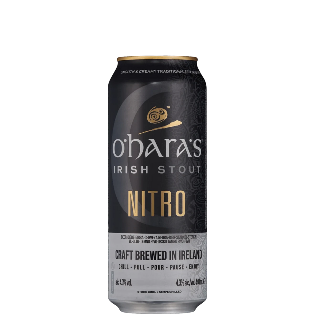 Cerveja OHaras Nitro Stout 440ml - Famiglie Sirna Battistella Mercato - Carlow Brewing Company (O’Hara’s)