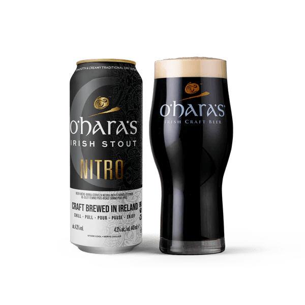 Cerveja OHaras Nitro Stout 440ml - Famiglie Sirna Battistella Mercato - Carlow Brewing Company (O’Hara’s)