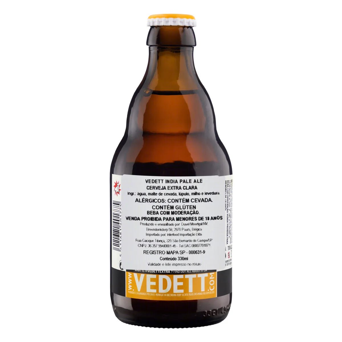 Cerveja Vedett Extra Ordinary IPA 330ml - Famiglie Sirna Battistella Mercato - Duvel Moortgat Brewery