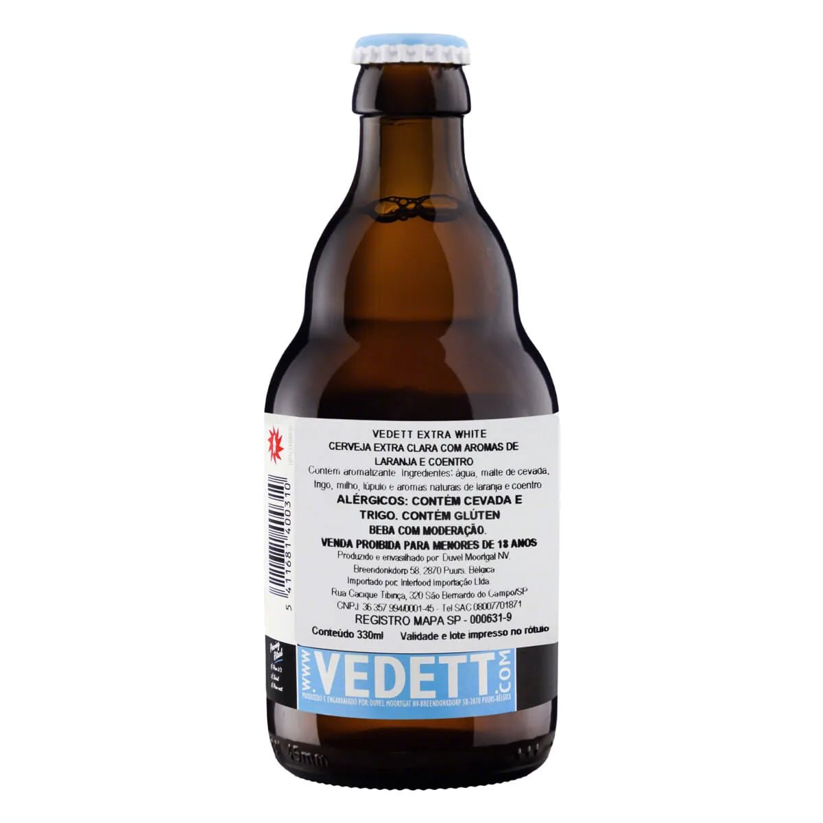Cerveja Vedett Extra White 330 ml - Famiglie Sirna Battistella Mercato - Duvel Moortgat Brewery