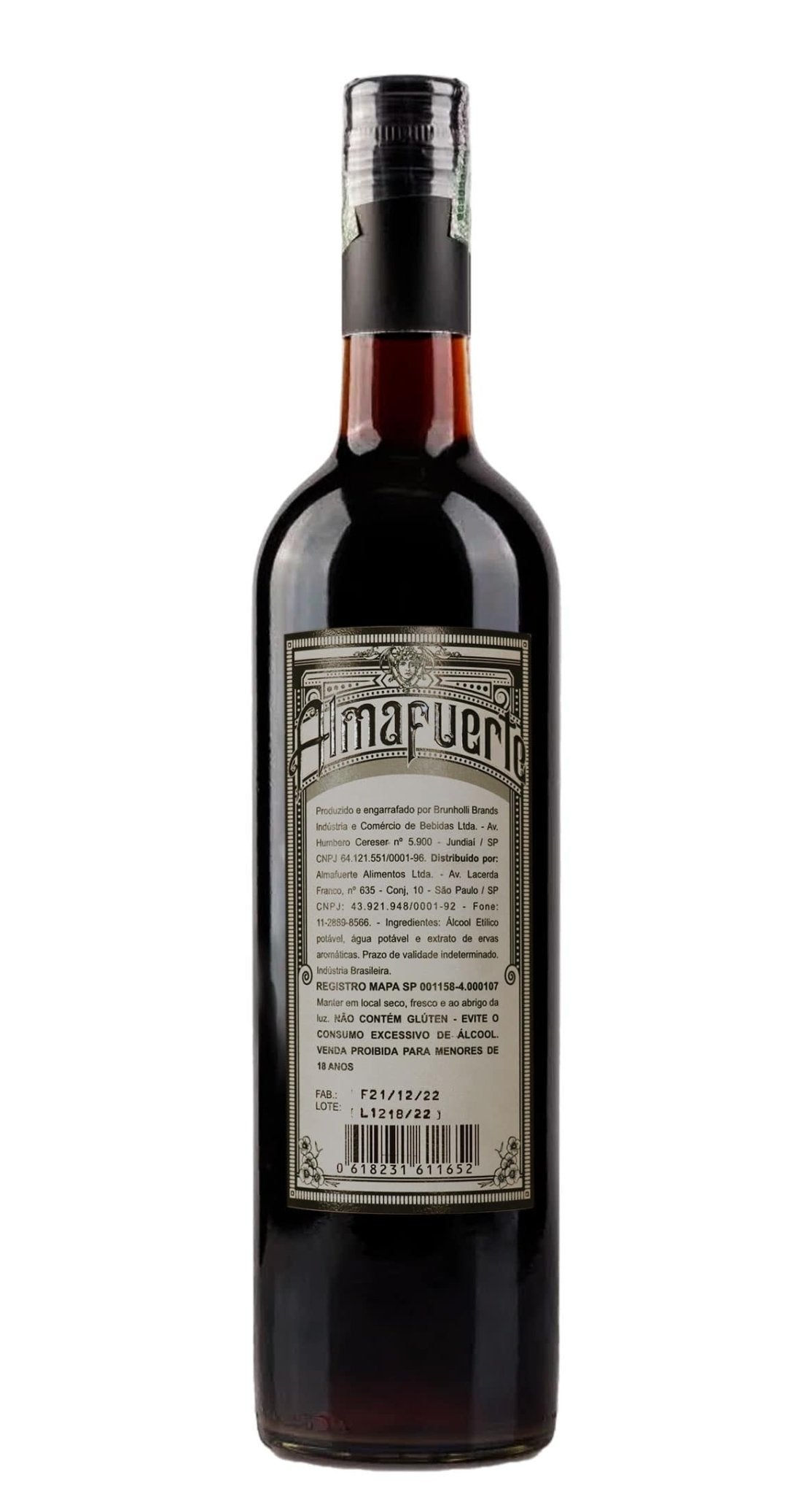 Fernet Almafuerte 750ml - Famiglie Sirna Battistella Mercato - Bardêra