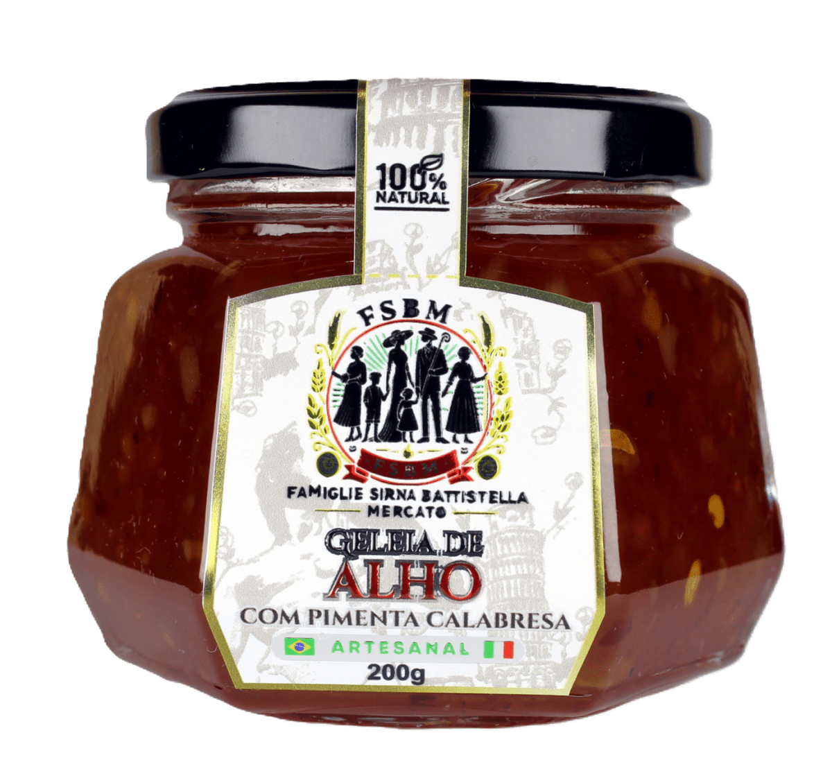 Geleia de Alho com Pimenta Famiglie Sirna Battistella Mercato 200g - Famiglie Sirna Battistella Mercato - Famiglie Sirna Battistella Mercato