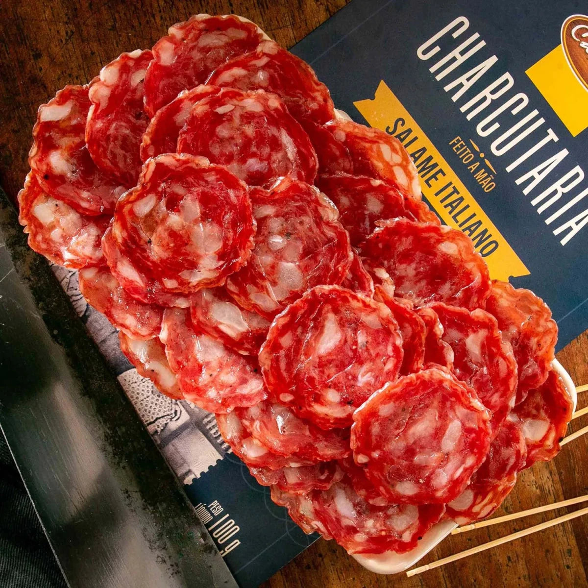 Salame Tipo Italiano Fatiado – Cancian 100g - Famiglie Sirna Battistella Mercato - Cancian