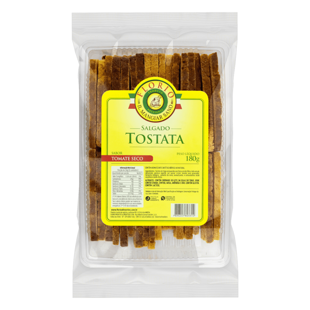 Tostata Tomate Seco 180g – Florio - Famiglie Sirna Battistella Mercato - Florio