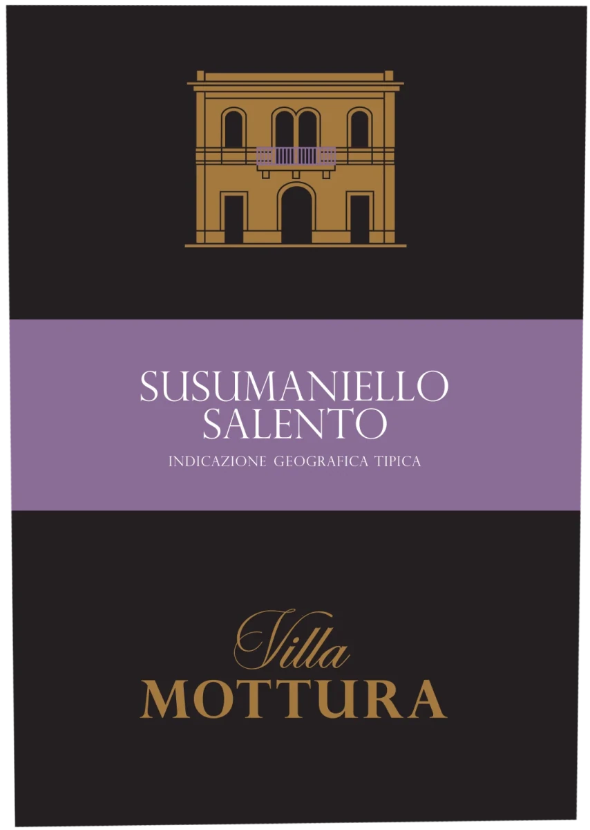 Villa Mottura Susumaniello Salento IGT 2023 - Famiglie Sirna Battistella Mercato - Mottura Vini del Salento