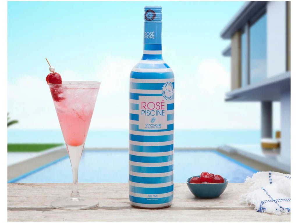 Vin Rosé Piscine Stripes 750ml - Famiglie Sirna Battistella Mercato - Vinovalie